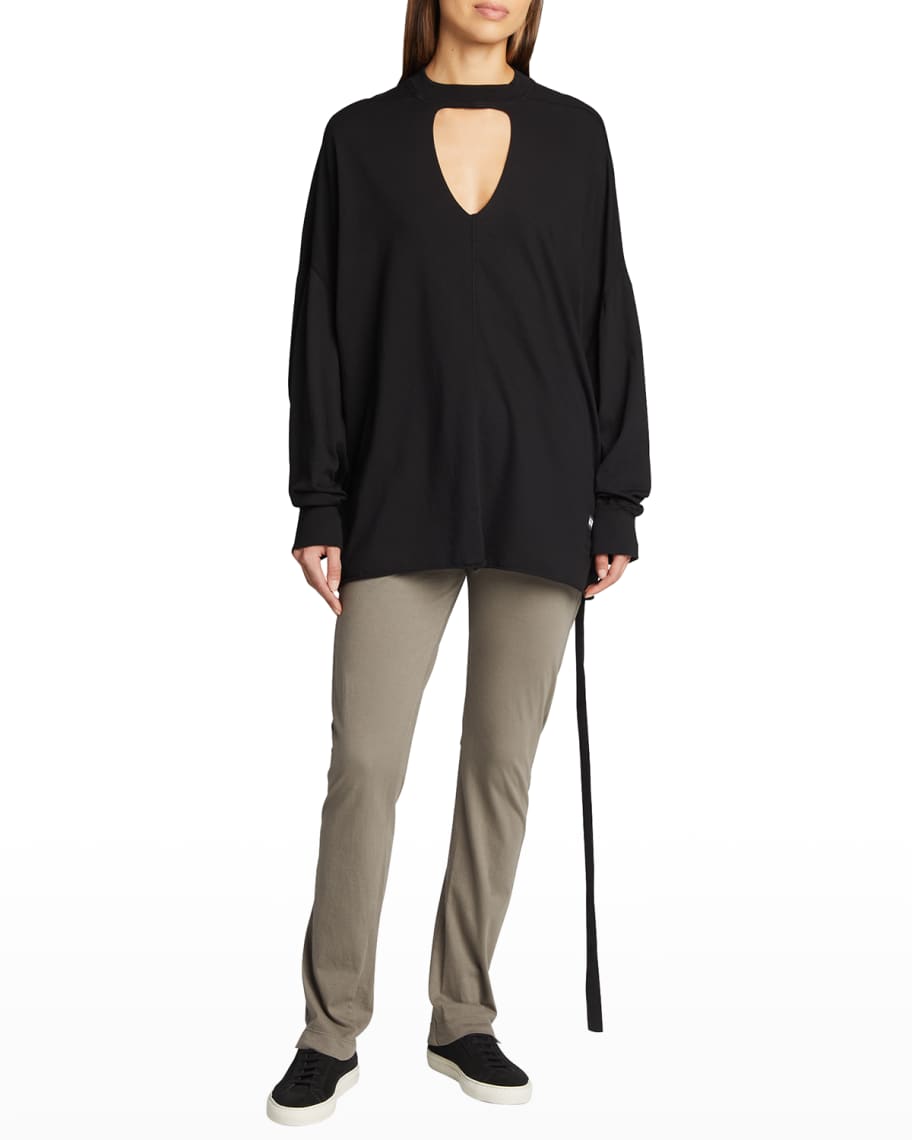 DRKSHDW RICK OWENS Cutout Loose-Fit Top | Neiman Marcus