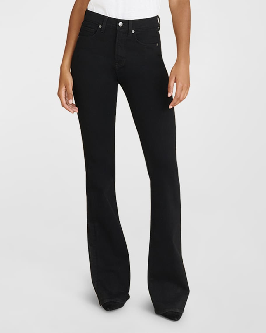 Veronica Beard Beverly High-Rise Flared Jeans | Neiman Marcus