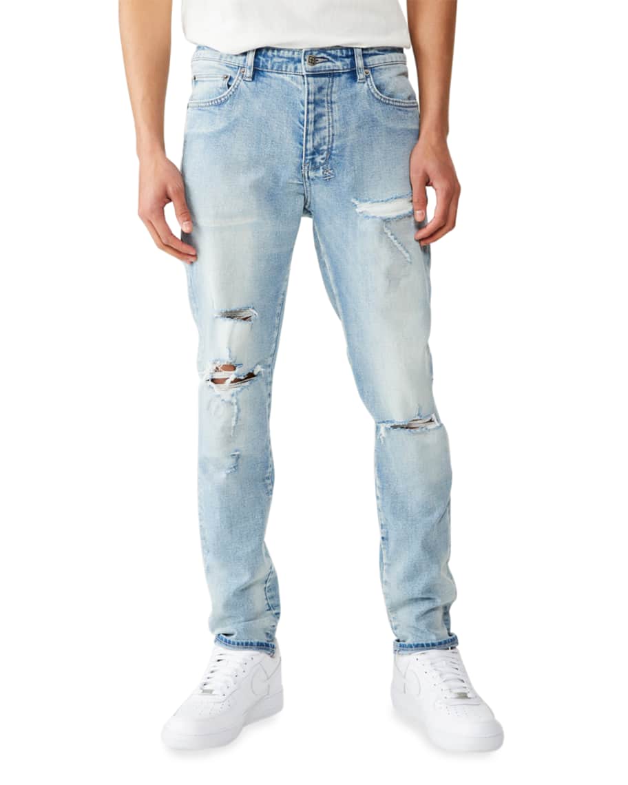 Ksubi Men's Chitch Punk Thrashed LightWash Jeans Neiman Marcus