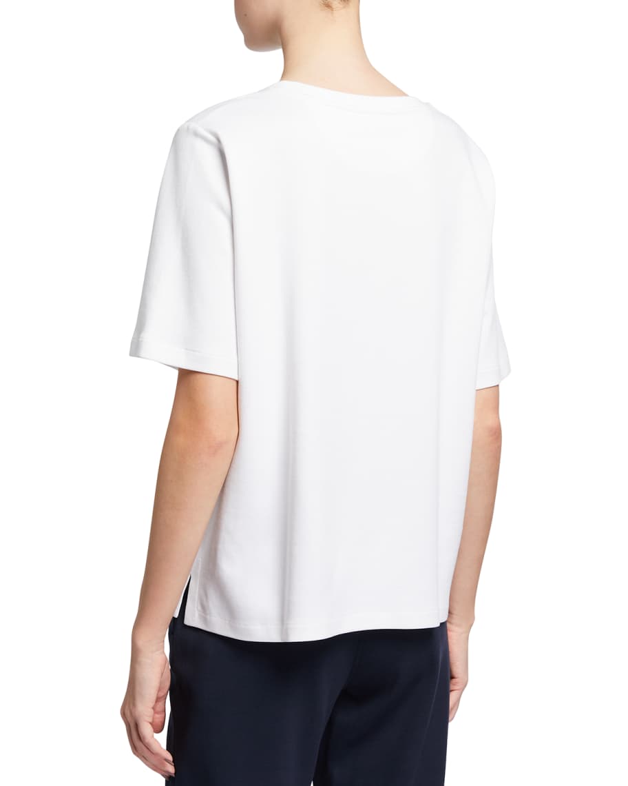 Max Mara Leisure Short-Sleeve Jersey T-Shirt | Neiman Marcus
