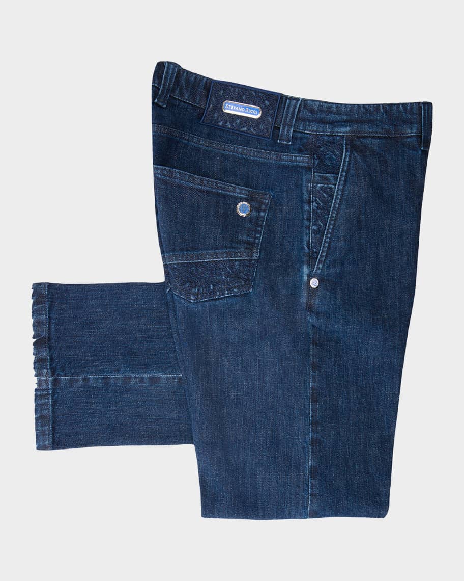 Stefano Ricci Men's Straight-Leg Stretch Jeans | Neiman Marcus