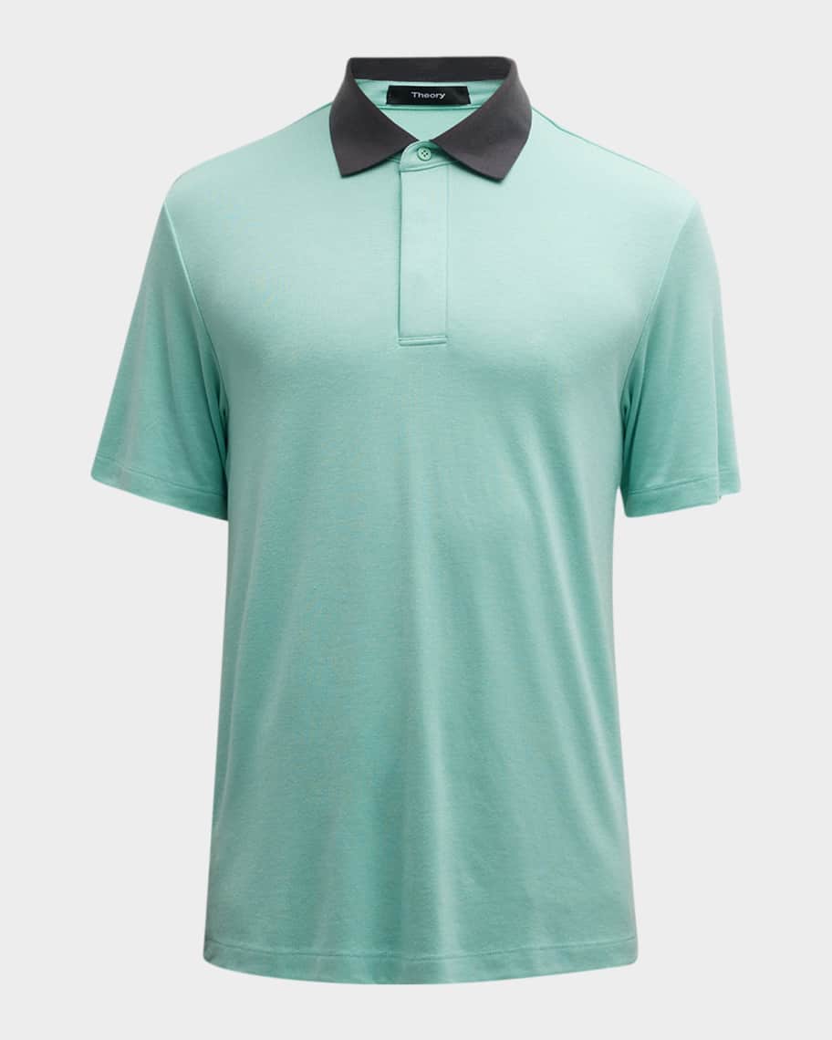 Tシャツ・カットソー Theory SS25 kayser polo s.anemon (O0199504 100) Theory Men's Anemone Kayser Jersey Polo Shirt | Neiman Marcus