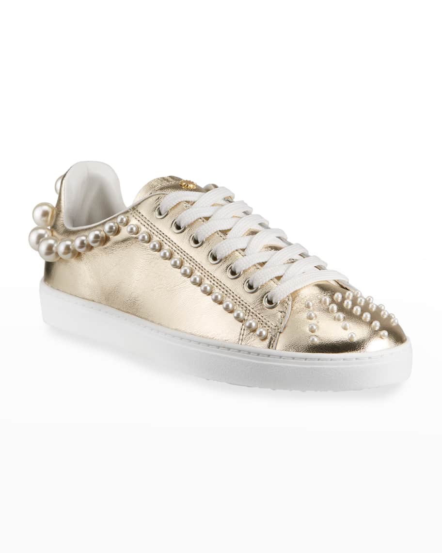 stuart weitzman gold sneakers