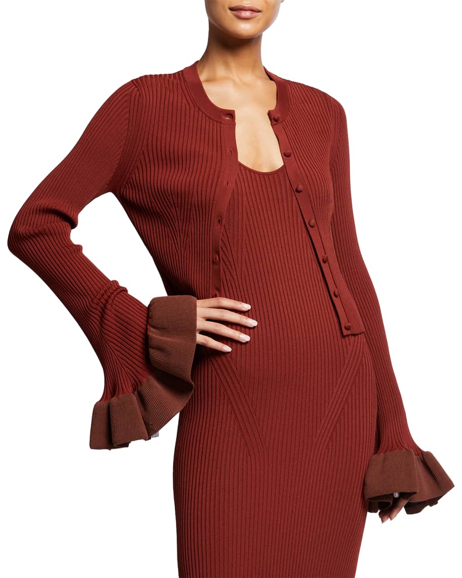 Altuzarra BellSleeve Knit Cardigan Neiman Marcus