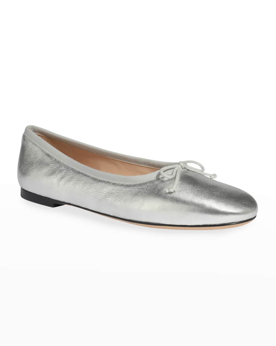 kate spade new york honey metallic bow ballerina flats Neiman Marcus