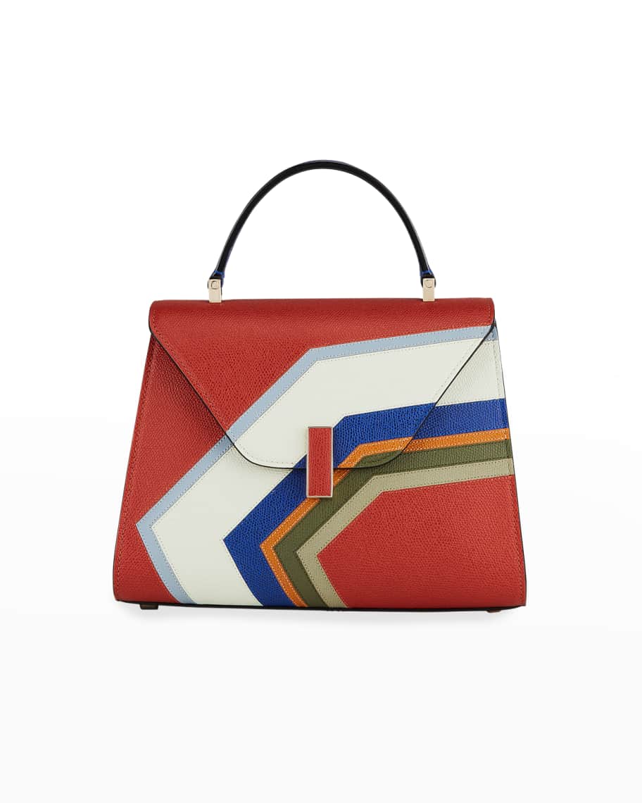 Valextra Iside Medium Colorblock Printed Shoulder Bag | Neiman Marcus
