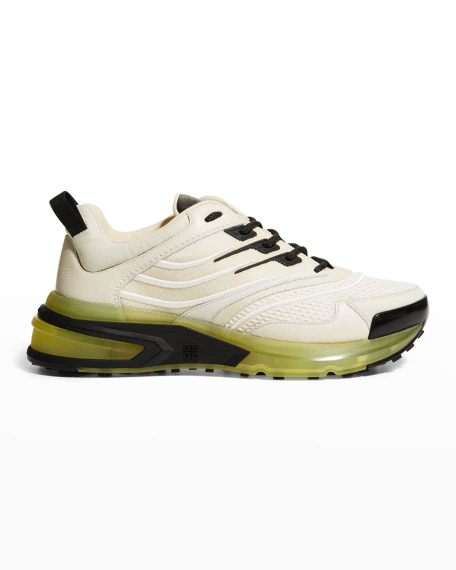 Givenchy Men s Mix Media Clear Sole Chunky Sneakers Neiman Marcus