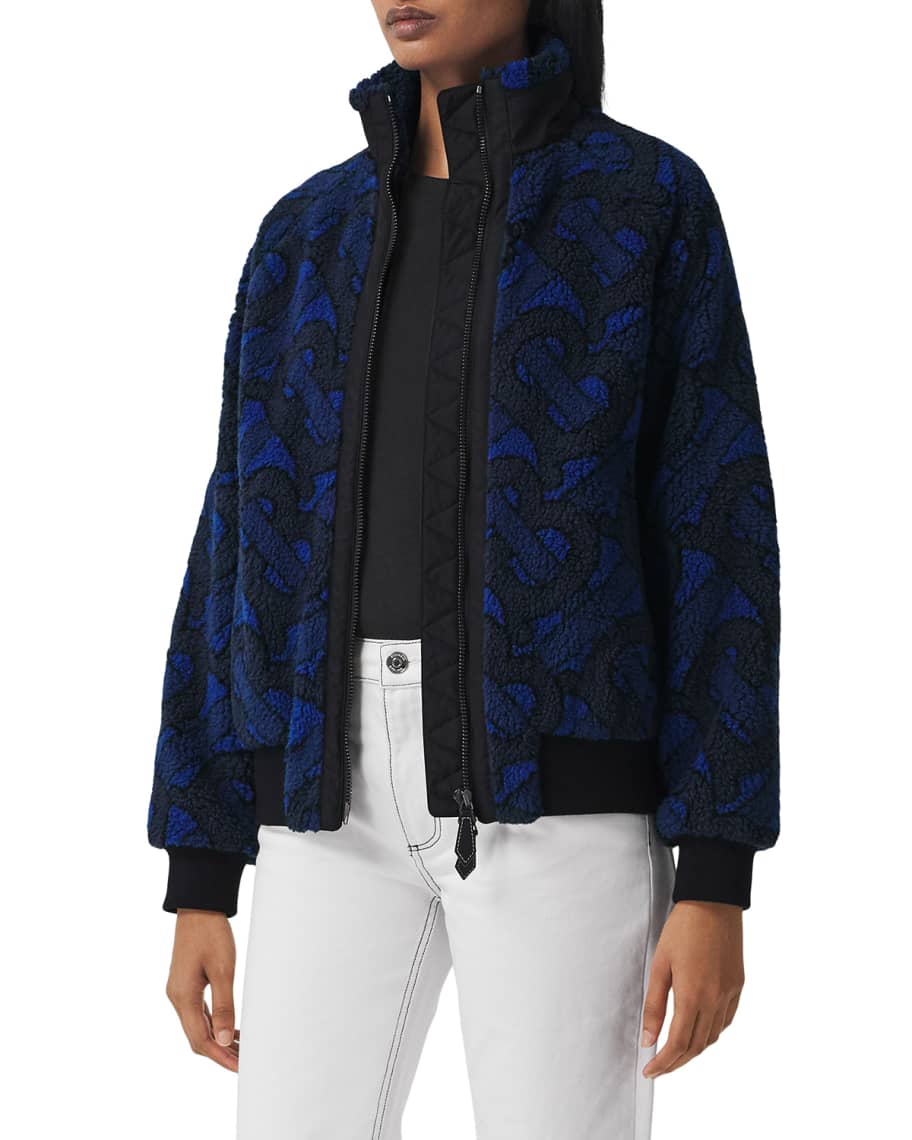 monogram jacket fleece