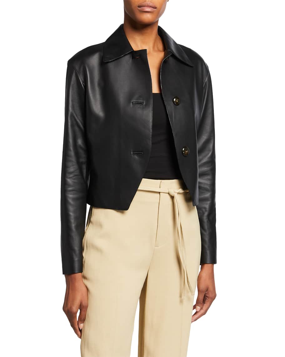 Vince leather trench cheap