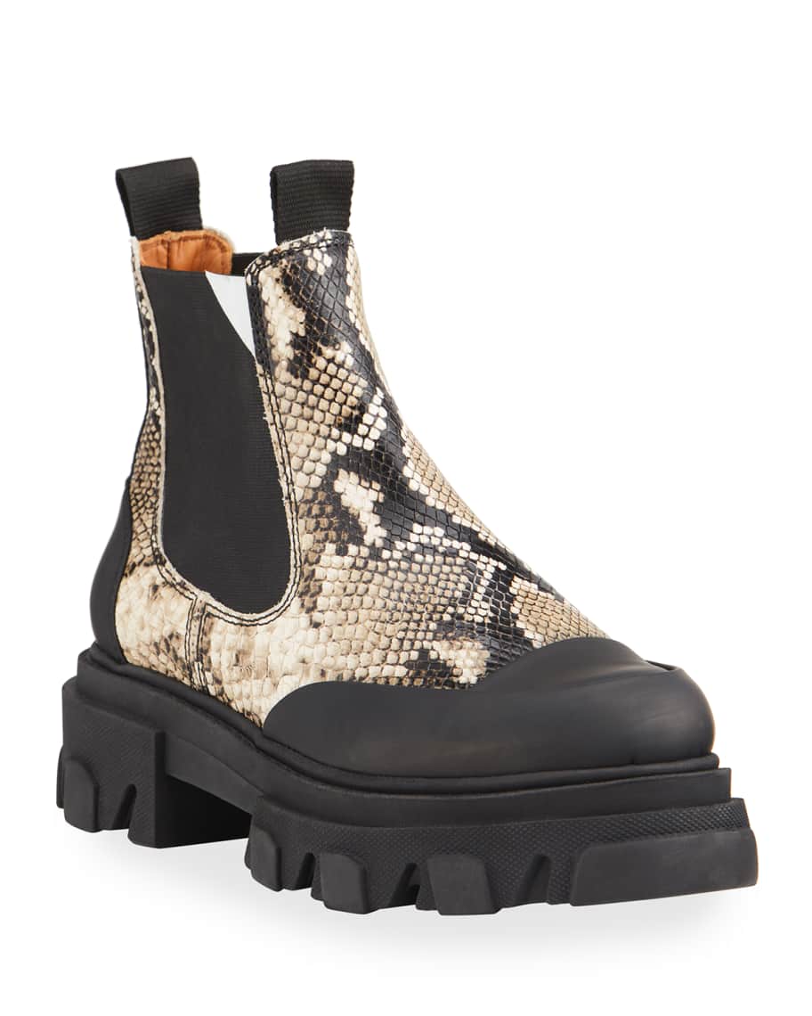 Ganni snakeskin boots outlet