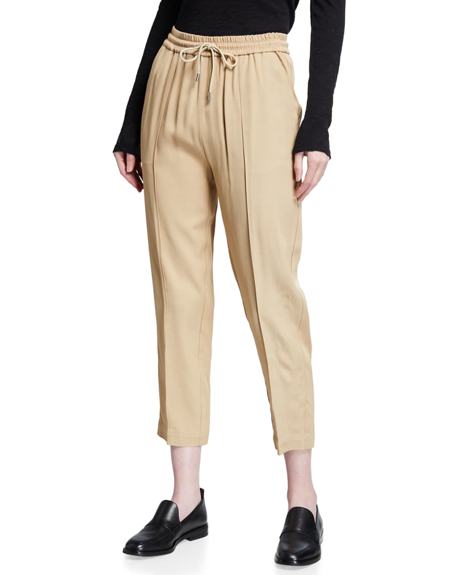 ATM Anthony Thomas Melillo Viscose Twill Cropped Pull-On Pants | Neiman ...