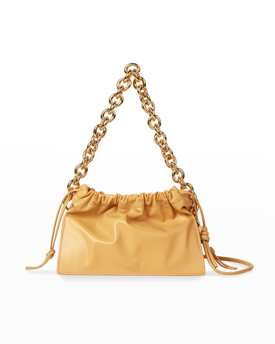 Yuzefi Bom Leather Mini Chain Shoulder Bag, Honey | Neiman Marcus
