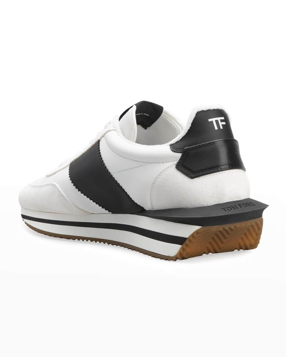 TOM FORD Men's James Tricolor Platform Low-Top Sneakers | Neiman Marcus