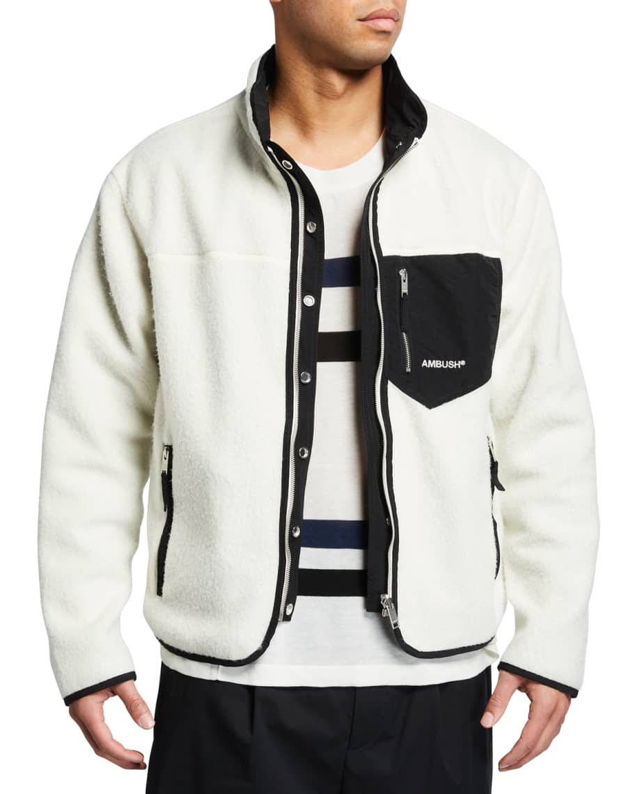 AMBUSH Men's New Fleece Bicolor Reversible Jacket | Neiman Marcus