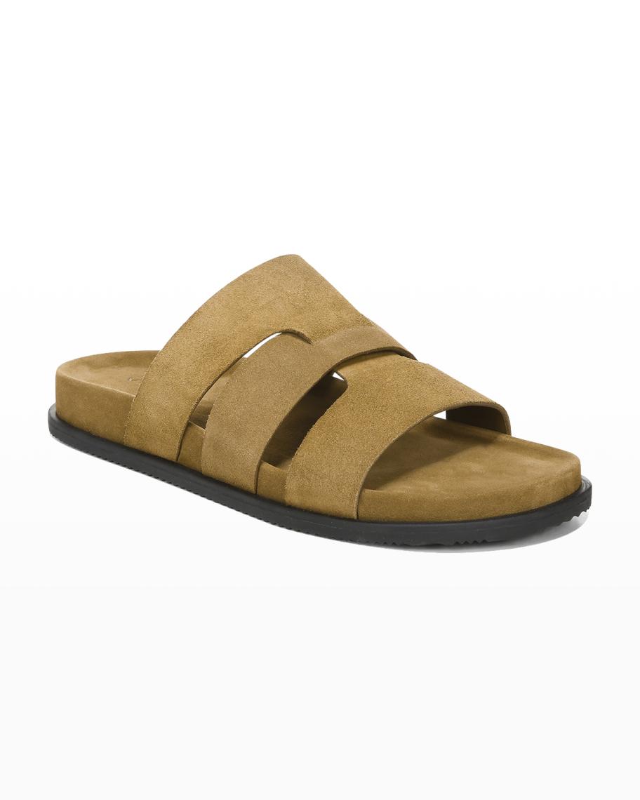 Vince Dorsey Suede leather slide sandals tumeric Mens size 8 / EU 41 Vince Dorsey Slide Sandal - Black | Editorialist main image 3