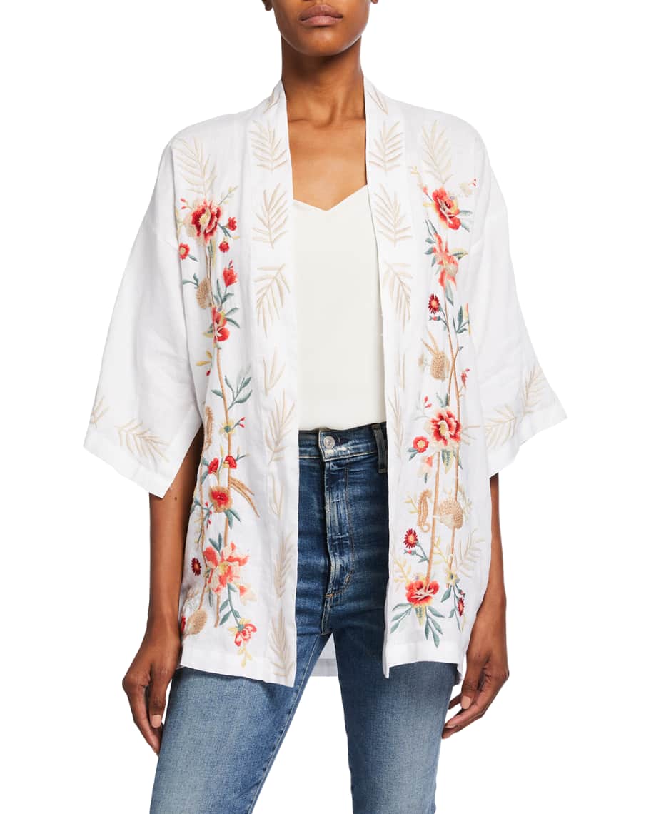 johnny was caspian linen drape top