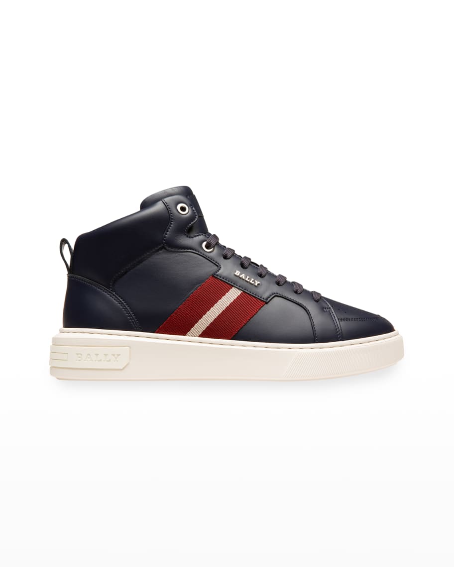 Bally Men's Myles Trainspotting Leather High-Top Sneakers | Neiman Marcus