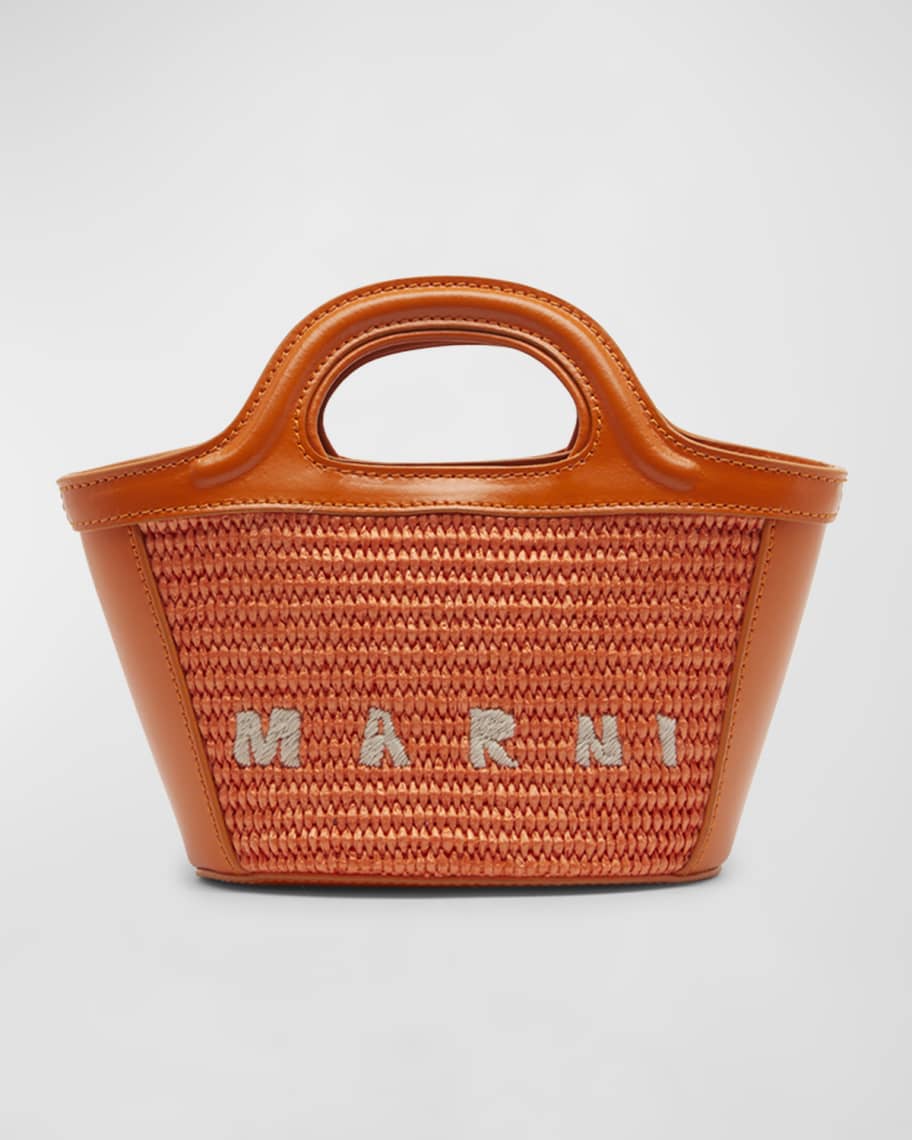 Marni Logo Large Raffia Tote