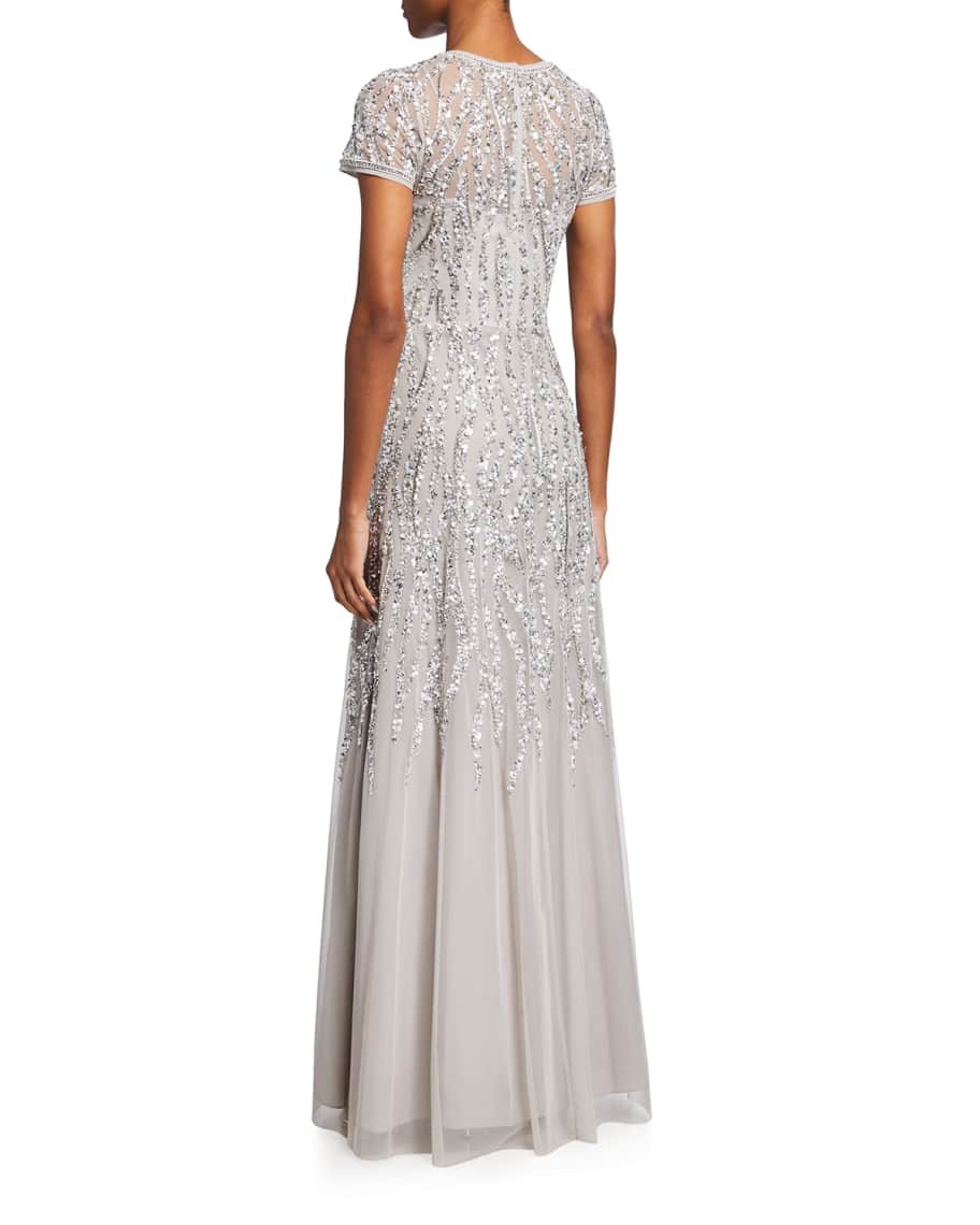 neiman marcus aidan mattox beaded gown