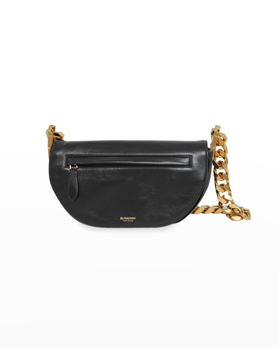 Olympia Mini Leather Shoulder Bag in Black - Burberry