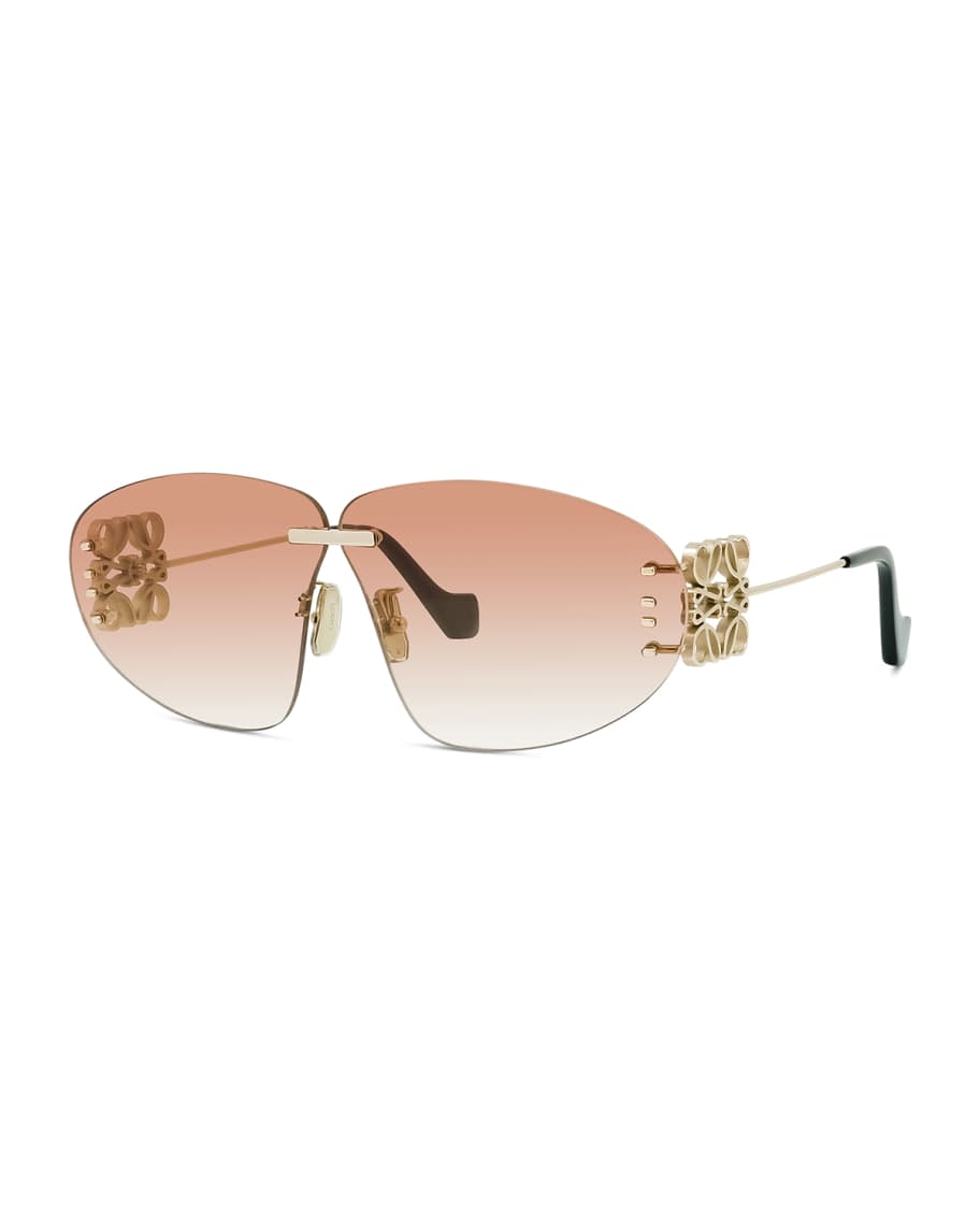 Loewe Irregular Rimless Metal Sunglasses | Neiman Marcus