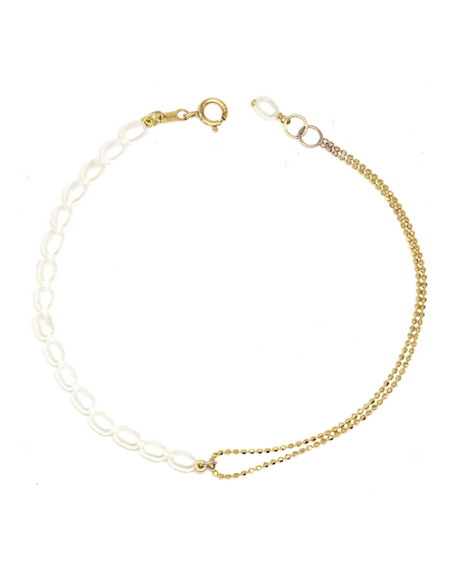 Contrast Petite Keshi Pearl Necklace – POPPY FINCH