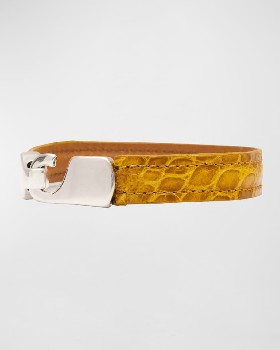 Alligator leather bracelet Clearance