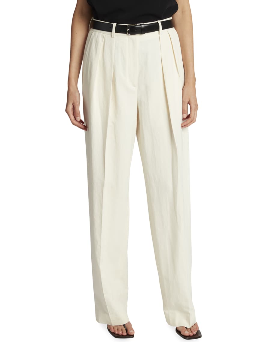 THE ROW Essentials Igor crepe straight-leg pants