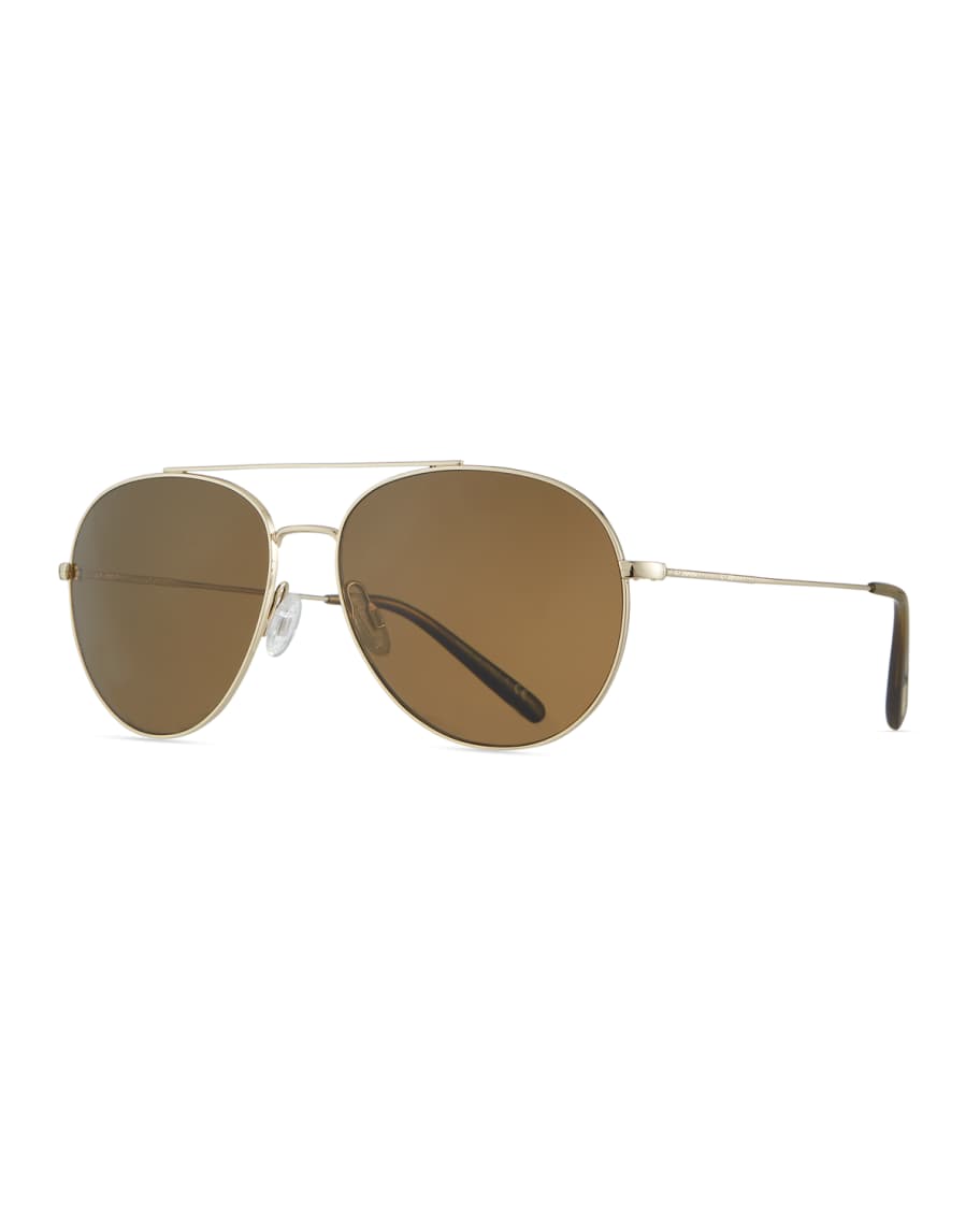 Oliver Peoples Men's Airdale Metal Aviator Sunglasses | Neiman Marcus