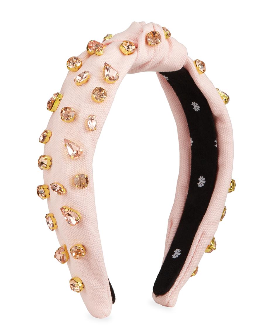 Lele Sadoughi Candy-Jeweled Slim Woven Knotted Headband  display picture 1