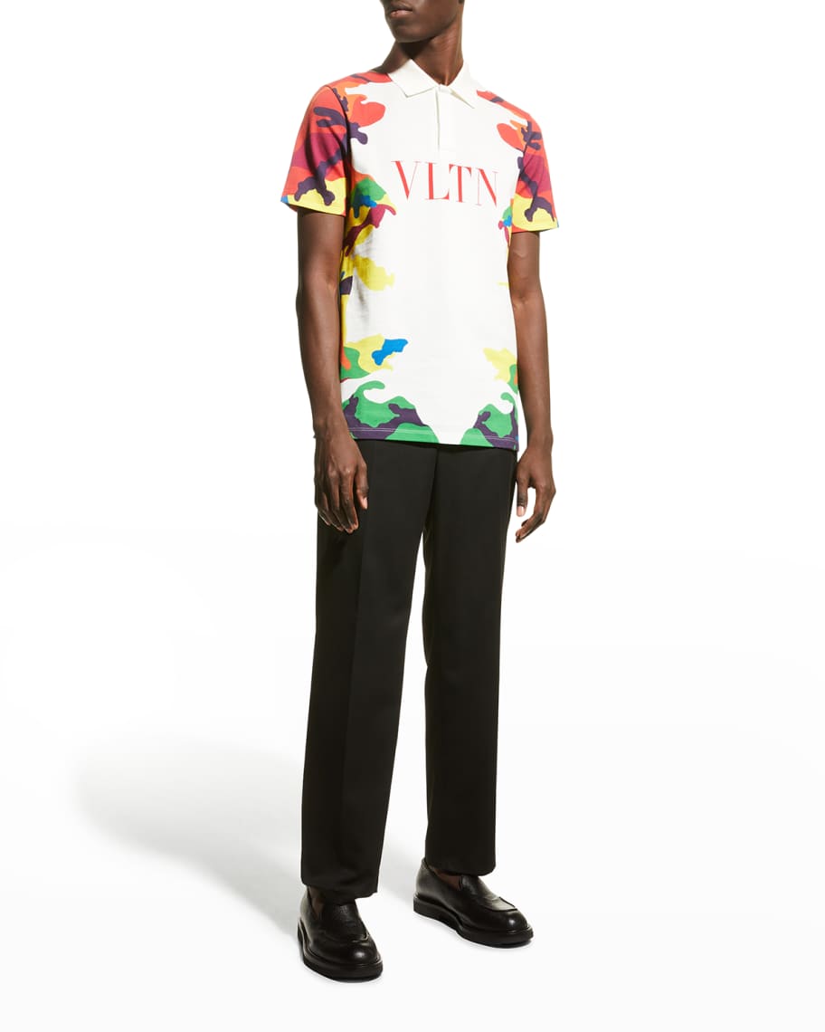 Valentino Garavani Men s Multi Camo Polo Shirt Neiman Marcus