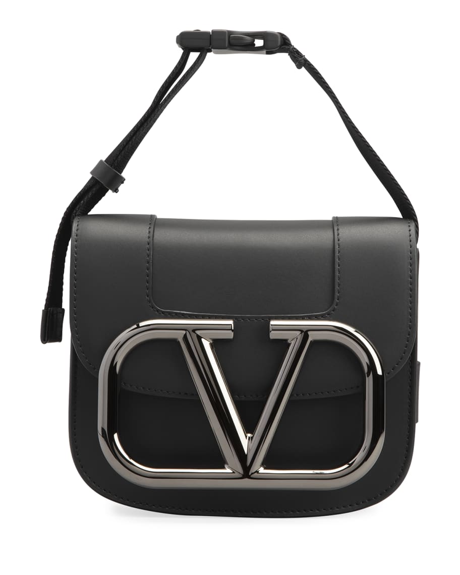 Valentino Garavani Men's VLOGO Leather Crossbody Bag | Neiman Marcus