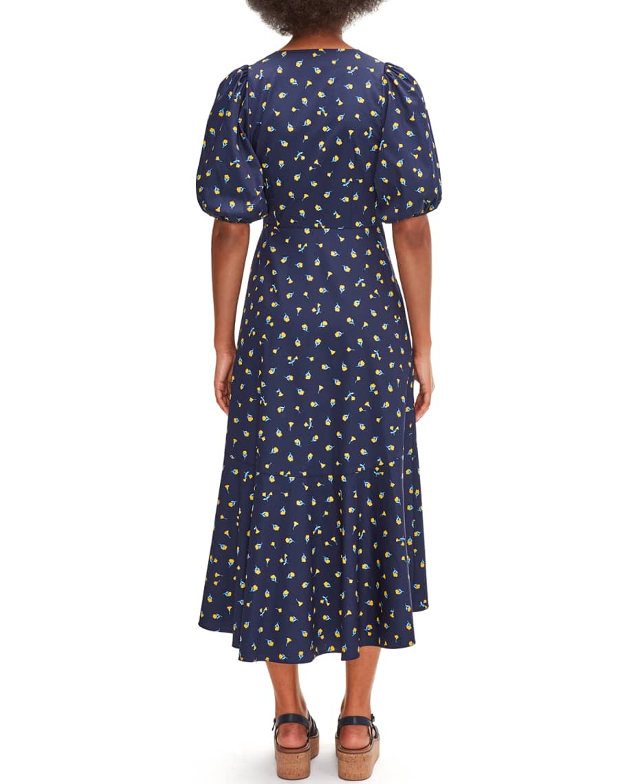 kate spade new york dainty bloom midi wrap dress | Neiman Marcus