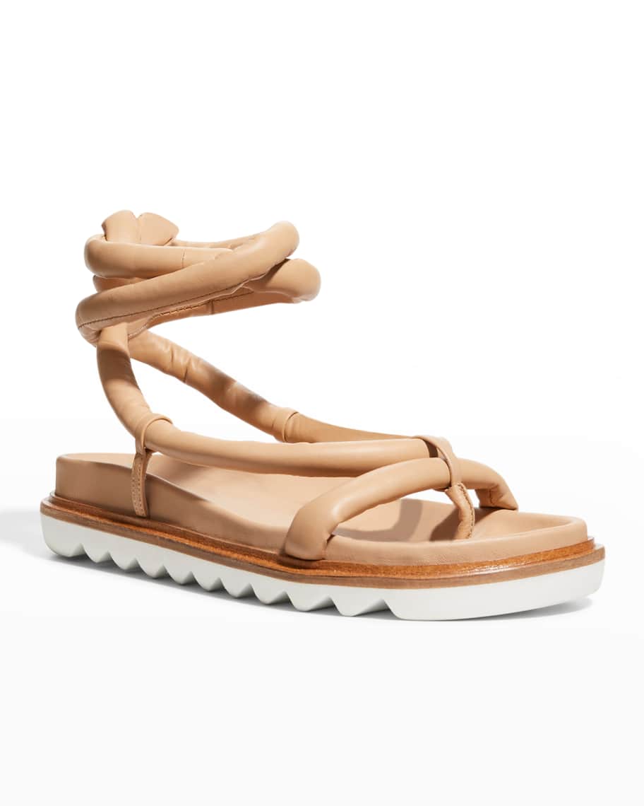 tie flat sandals