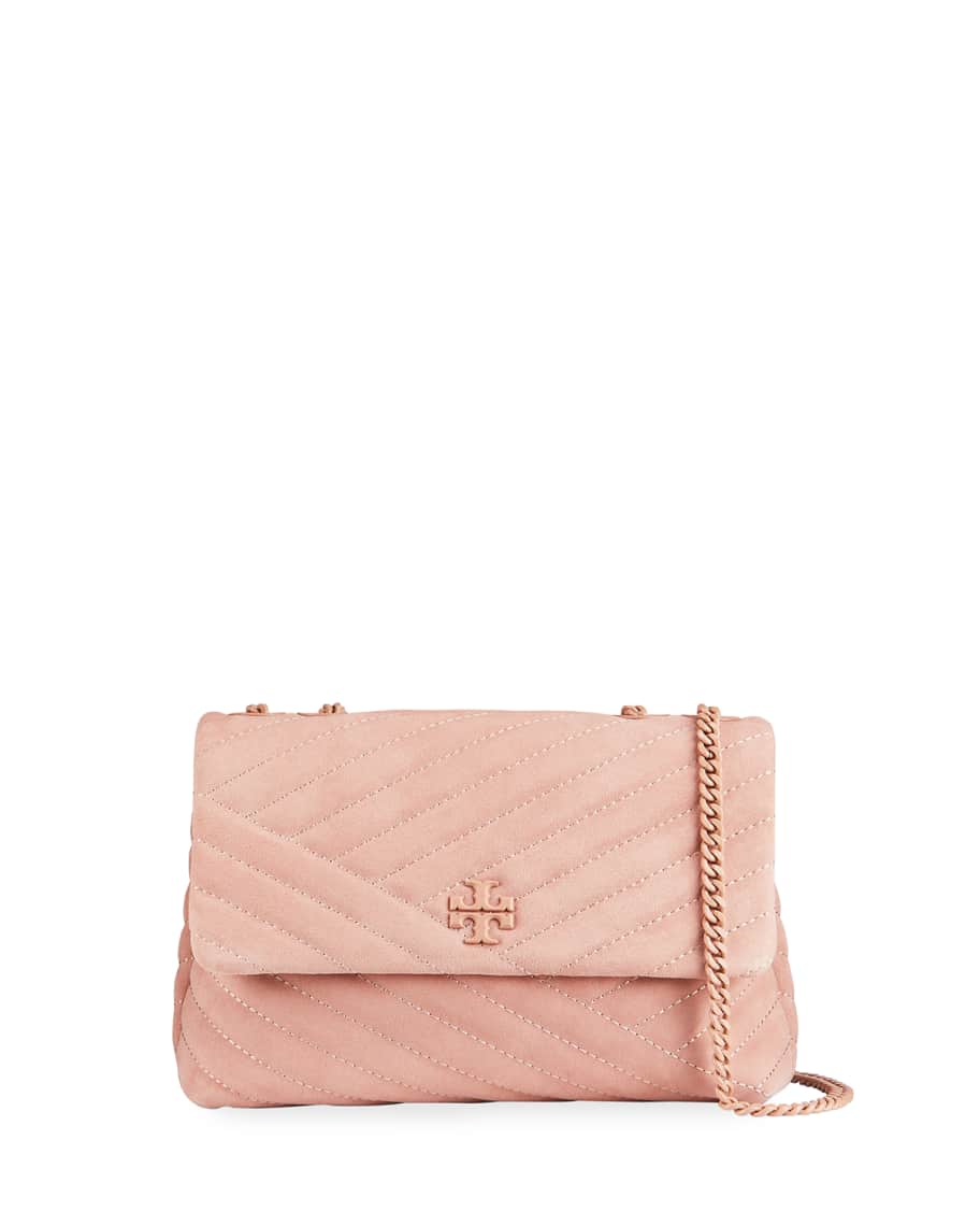 Tory Burch Kira Quilted Suede Shoulder Bag | Neiman Marcus