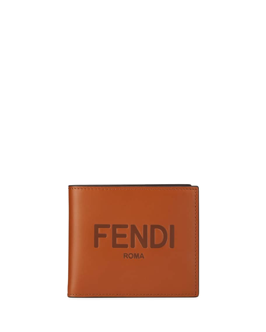 logo-plaque folded cardholder, FENDI