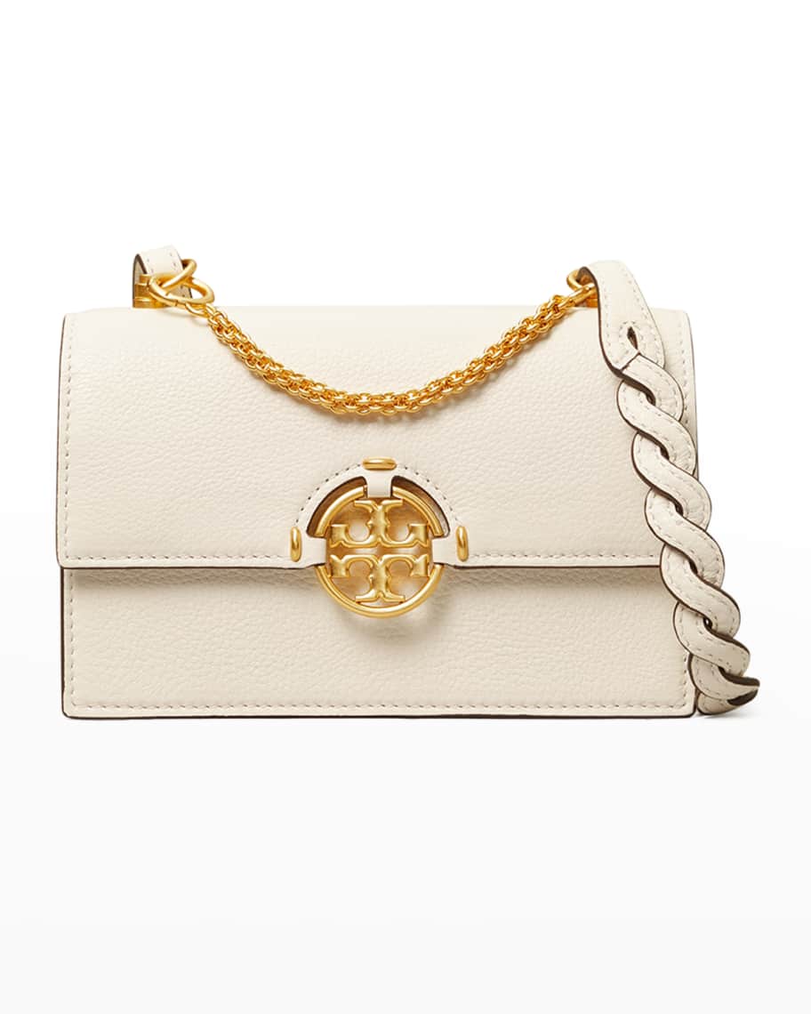 Kira Mini of Tory Burch - Ivory leather quilted bag with flap and