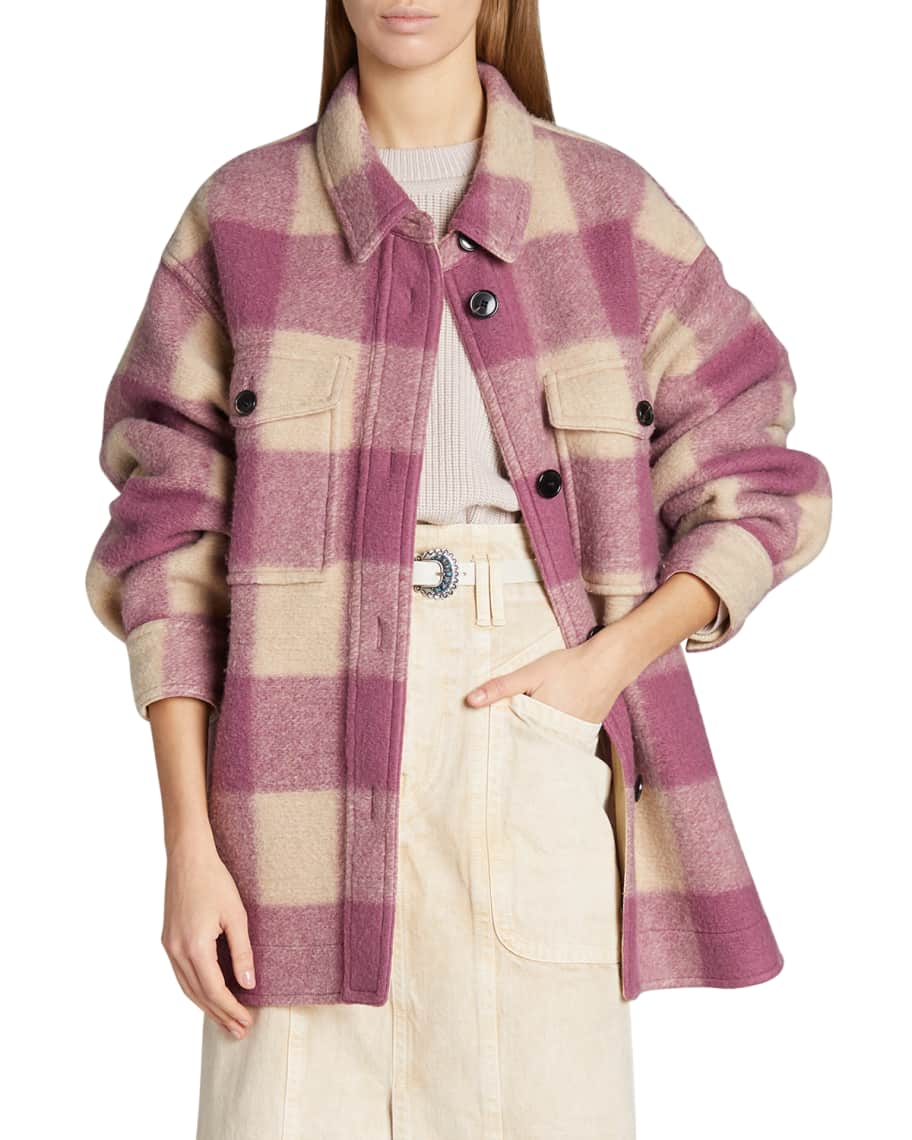 Isabel marant coat plaid sales