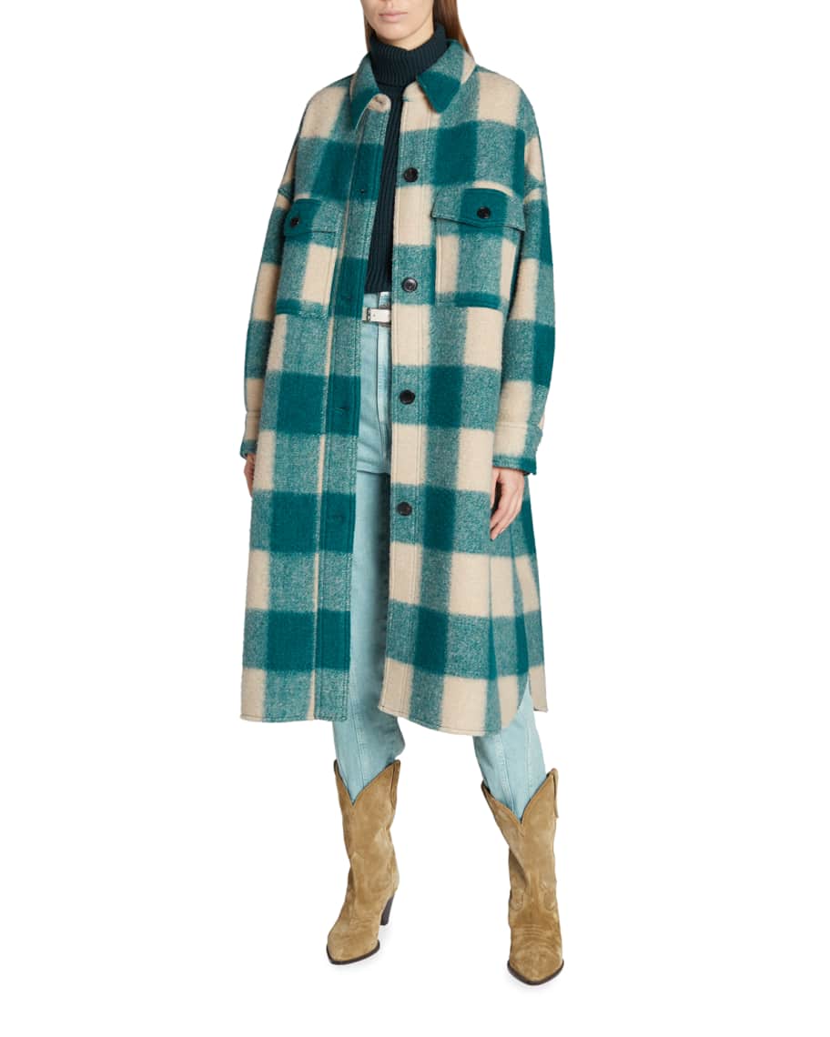 Isabel marant hot sale coat plaid