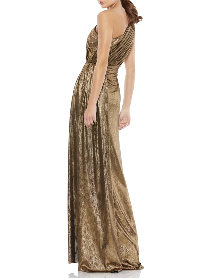 plunge neck chiffon grecian gown ieena for mac duggal