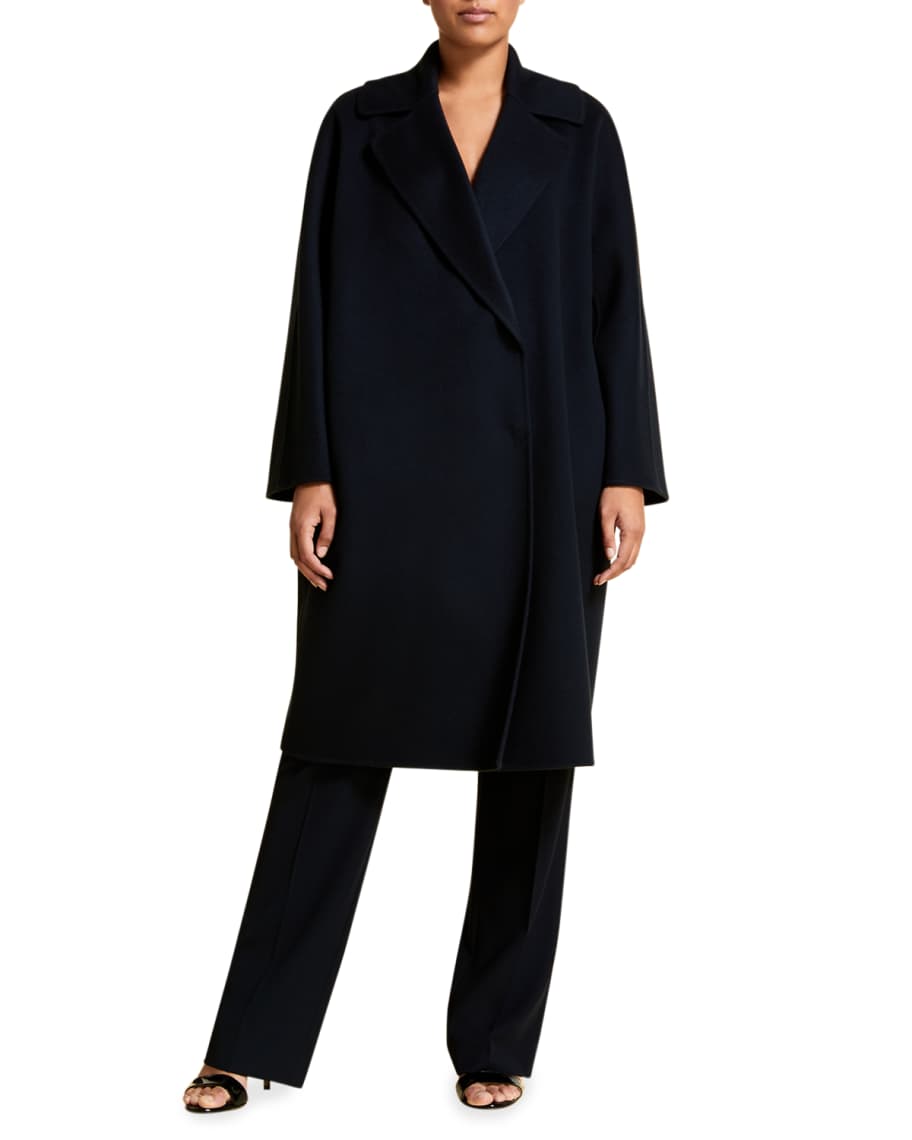 Marina Rinaldi Plus Size Tabloidbis Double Wool Coat | Neiman Marcus