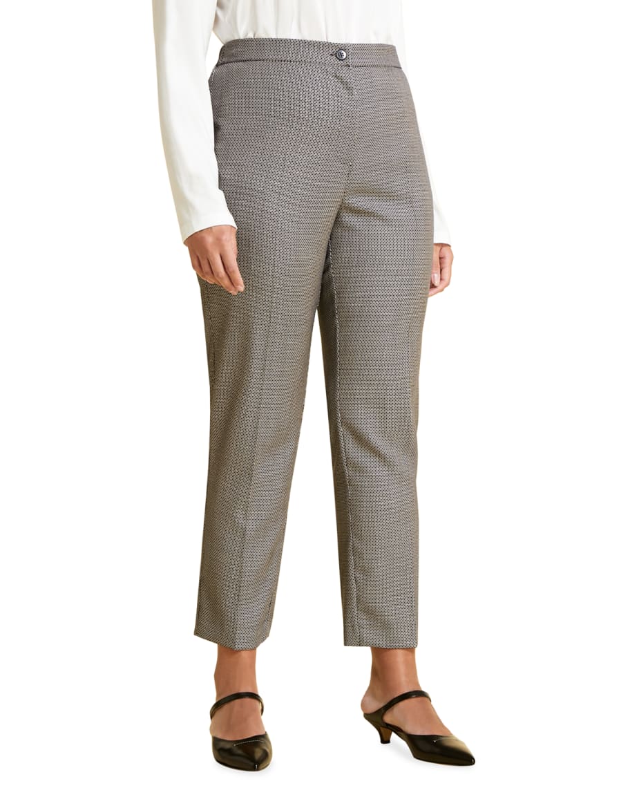 Marina Rinaldi Plus Size Radicale Wool-Silk Cigarette Trousers | Neiman ...