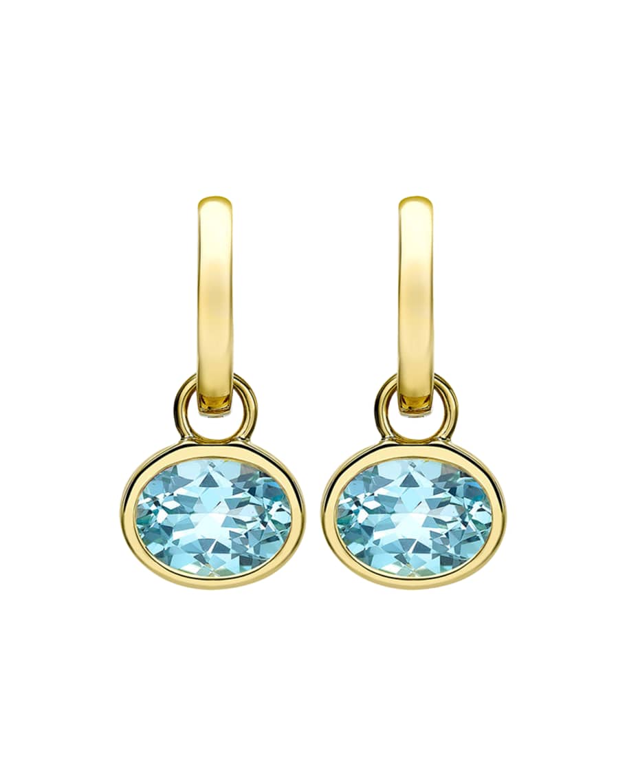 Kiki McDonough 18k Gold Eternal Blue Topaz Drop Earrings | Neiman Marcus