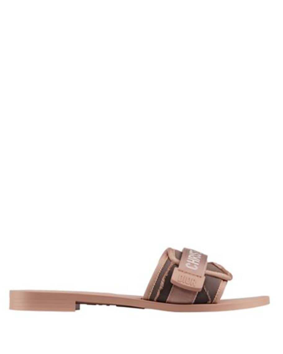 Dior Logo Flat Sandals Neiman Marcus