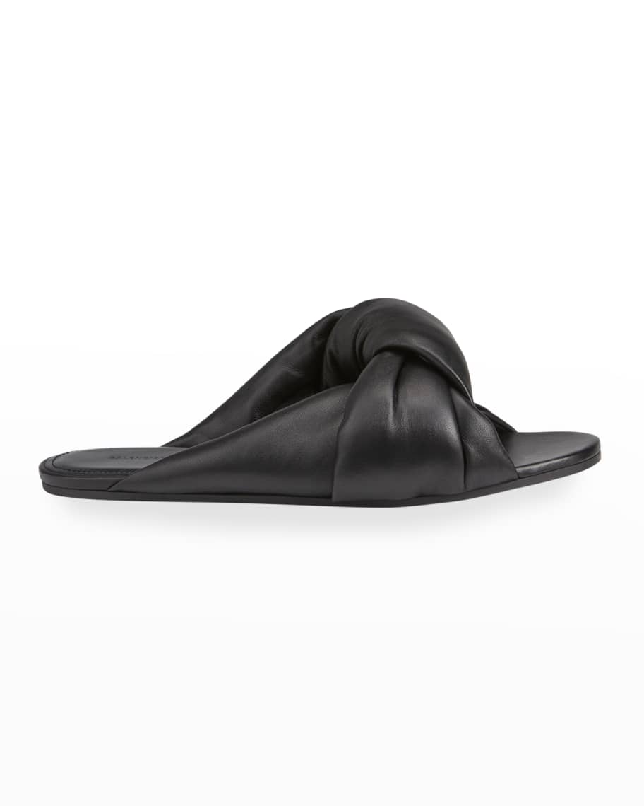 Balenciaga Drapy Puffy Calfskin Slide Sandals Neiman Marcus