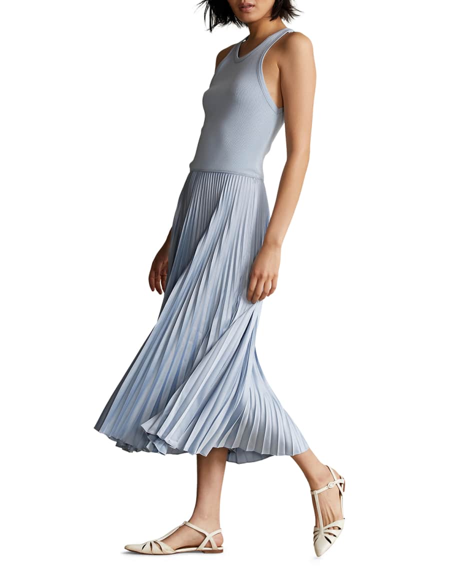 Polo Ralph Lauren Long Tank Dress with Pleated Skirt Neiman Marcus