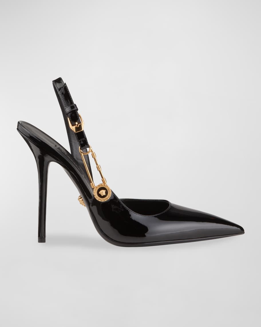 Versace Safety Pin Slingback Pumps | Neiman Marcus