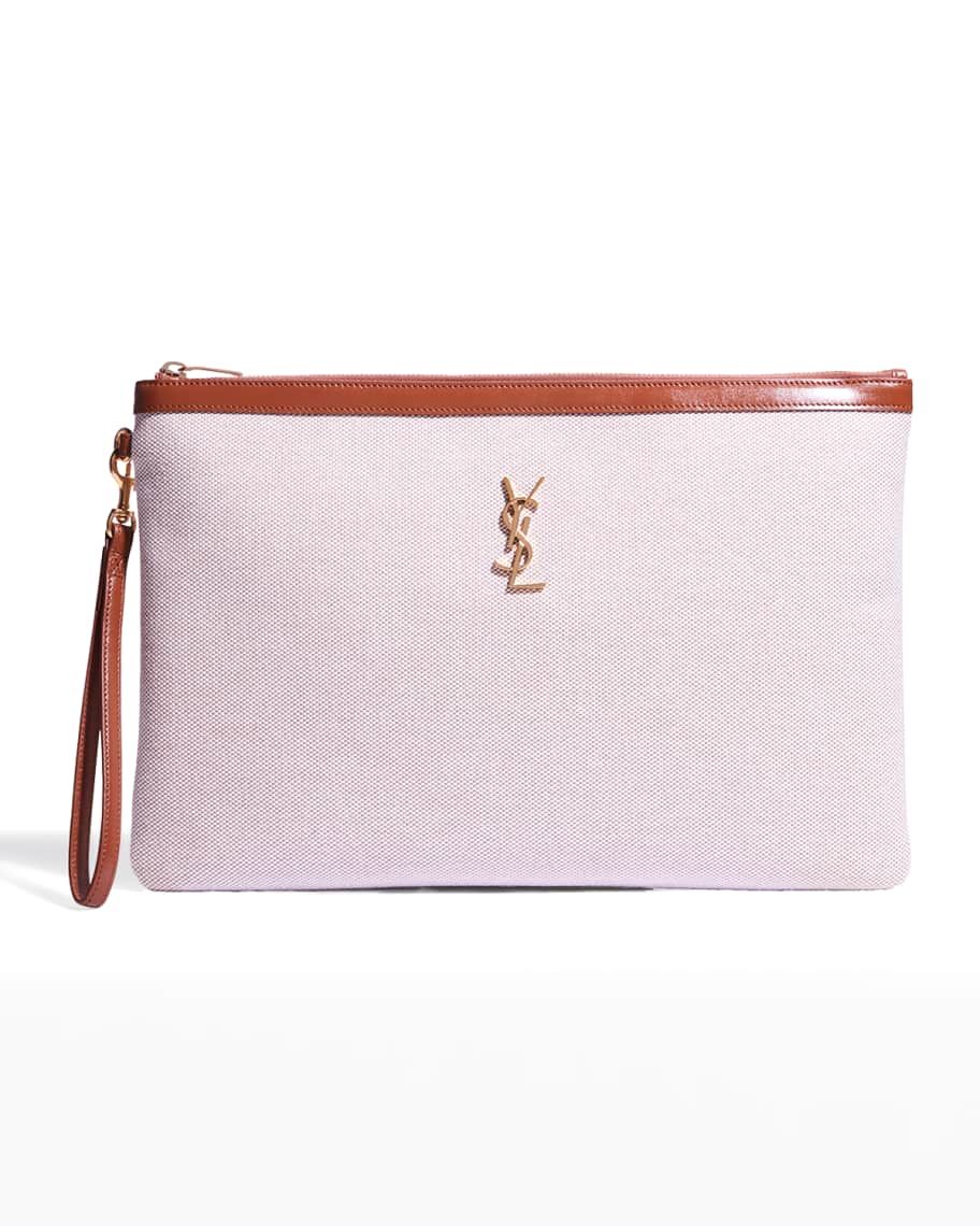Saint Laurent YSL Monogram Document Holder Pouch Bag Neiman Marcus