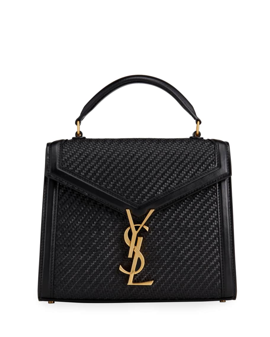 Cassandre Mini Leather Camera Bag in Black - Saint Laurent