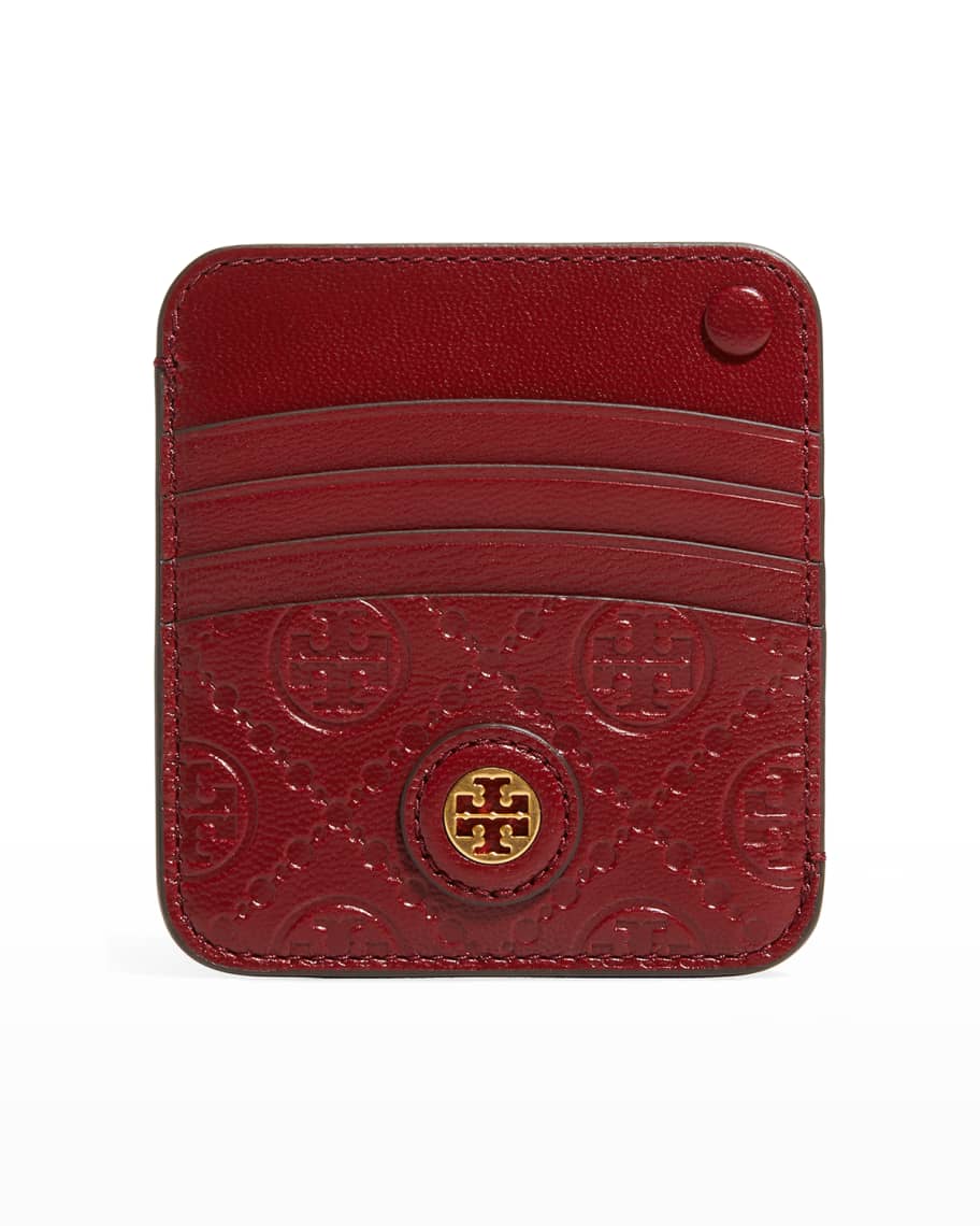 Tory Burch T Monogram Leather Card Case | Neiman Marcus